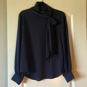 Ann Taylor Bow Neck Blouse